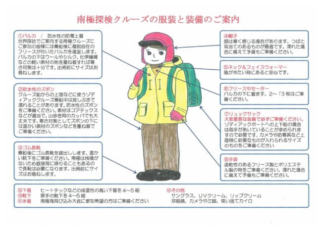南極での服装