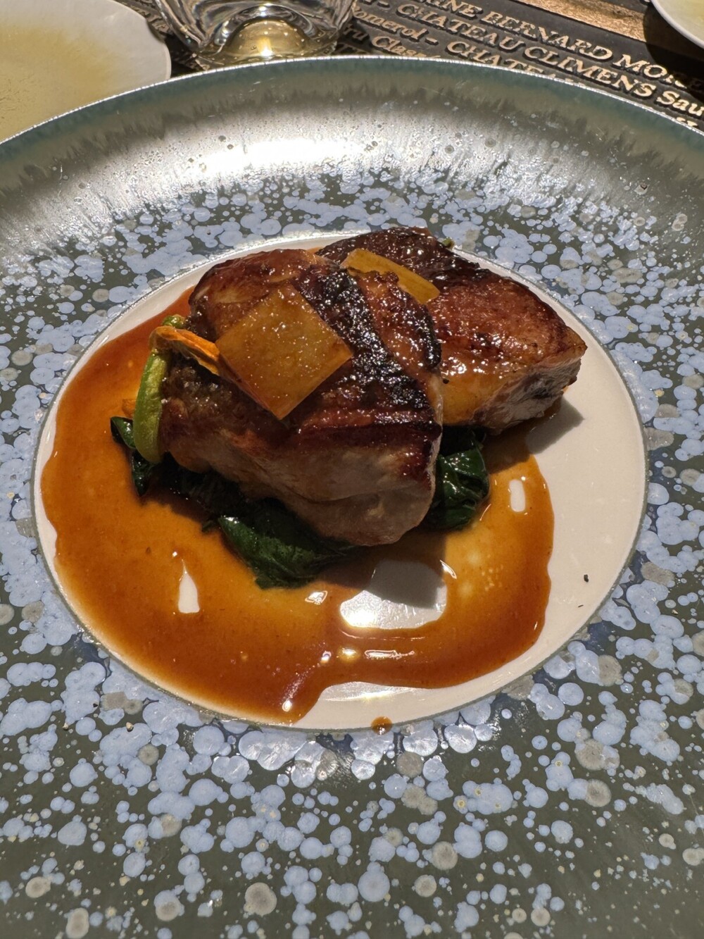 ルドワイアンのメイン料理、肉料理とソース